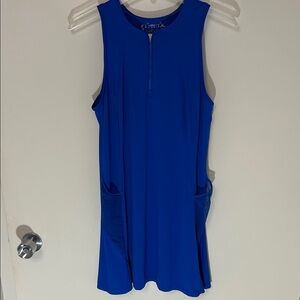 IBKUL Cobalt Blue Sleeveless Sport Dress